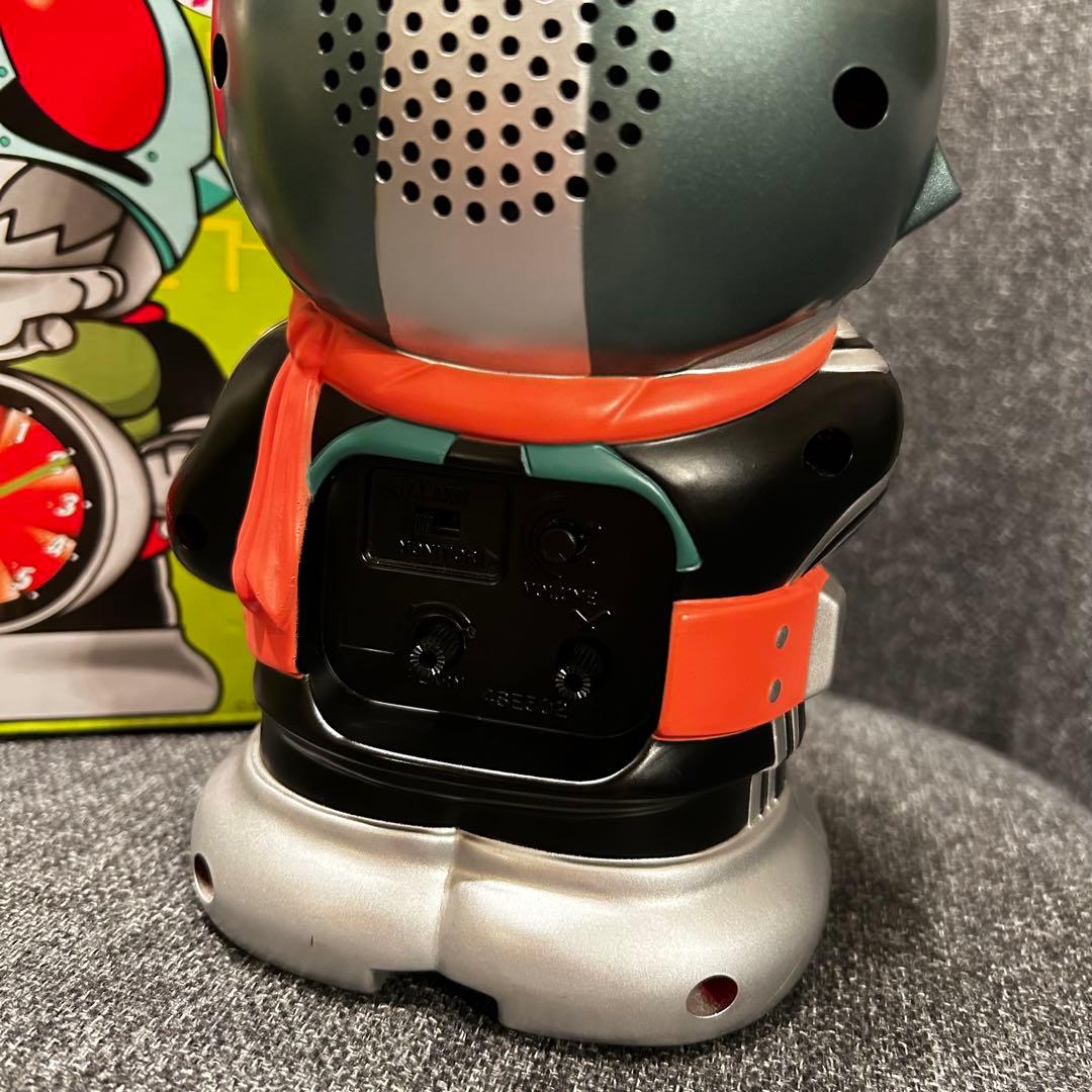 リズム時計工業　仮面ライダー１号　目覚まし時計　簡易動作確認済　本郷猛　藤岡弘