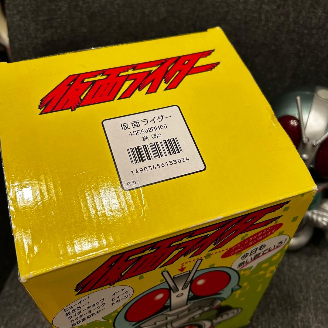 リズム時計工業　仮面ライダー１号　目覚まし時計　簡易動作確認済　本郷猛　藤岡弘