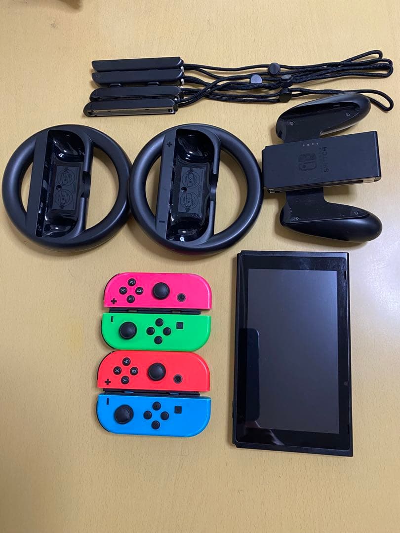 【画面美品】Nintendo Switch 本体 オレンジ 青 緑 ピンク