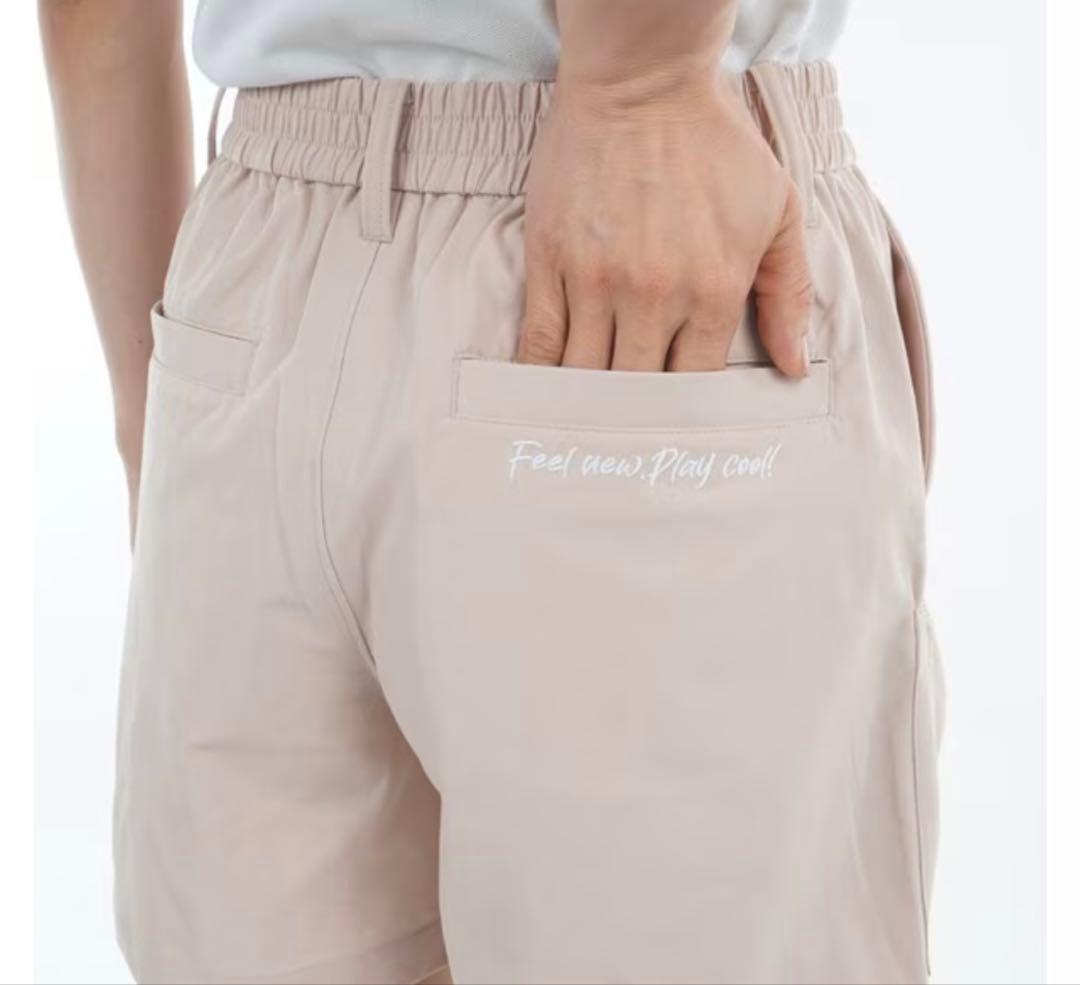 新品PING 二重織ショートパンツ ベージュピンク