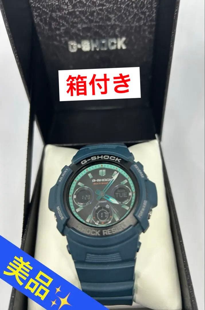 【✨美品✨】CASIO電波ソーラー腕時計 AWG-M100SCC-2A