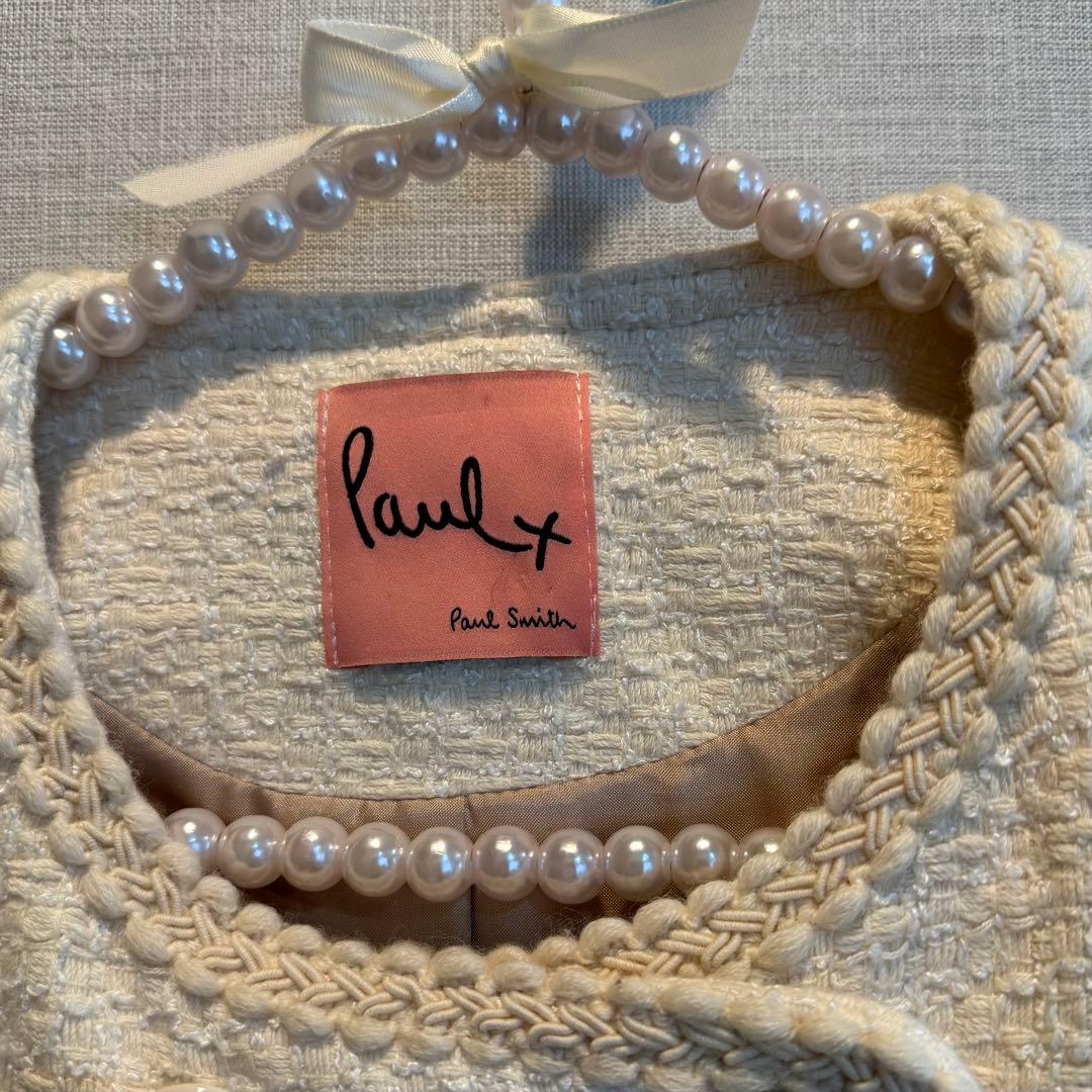 Paul Smith ノーカラージャケット アイボリー　ボールスミス