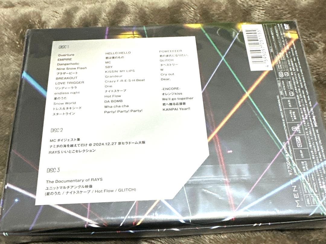 Man DOME TOUR 2024 RAYS 初回盤DVD3枚組