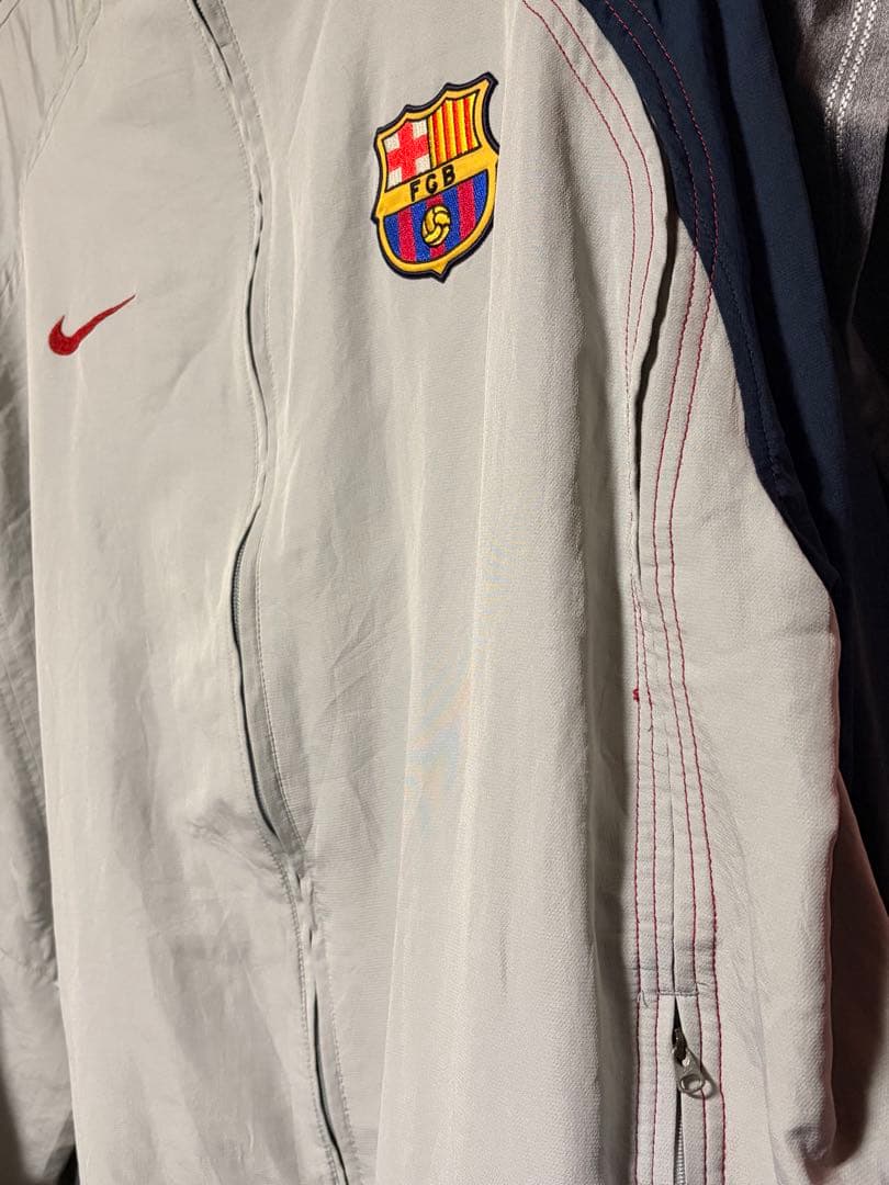 00s NIKE FCバルセロナ トラックジャケット XL ドローコード付き