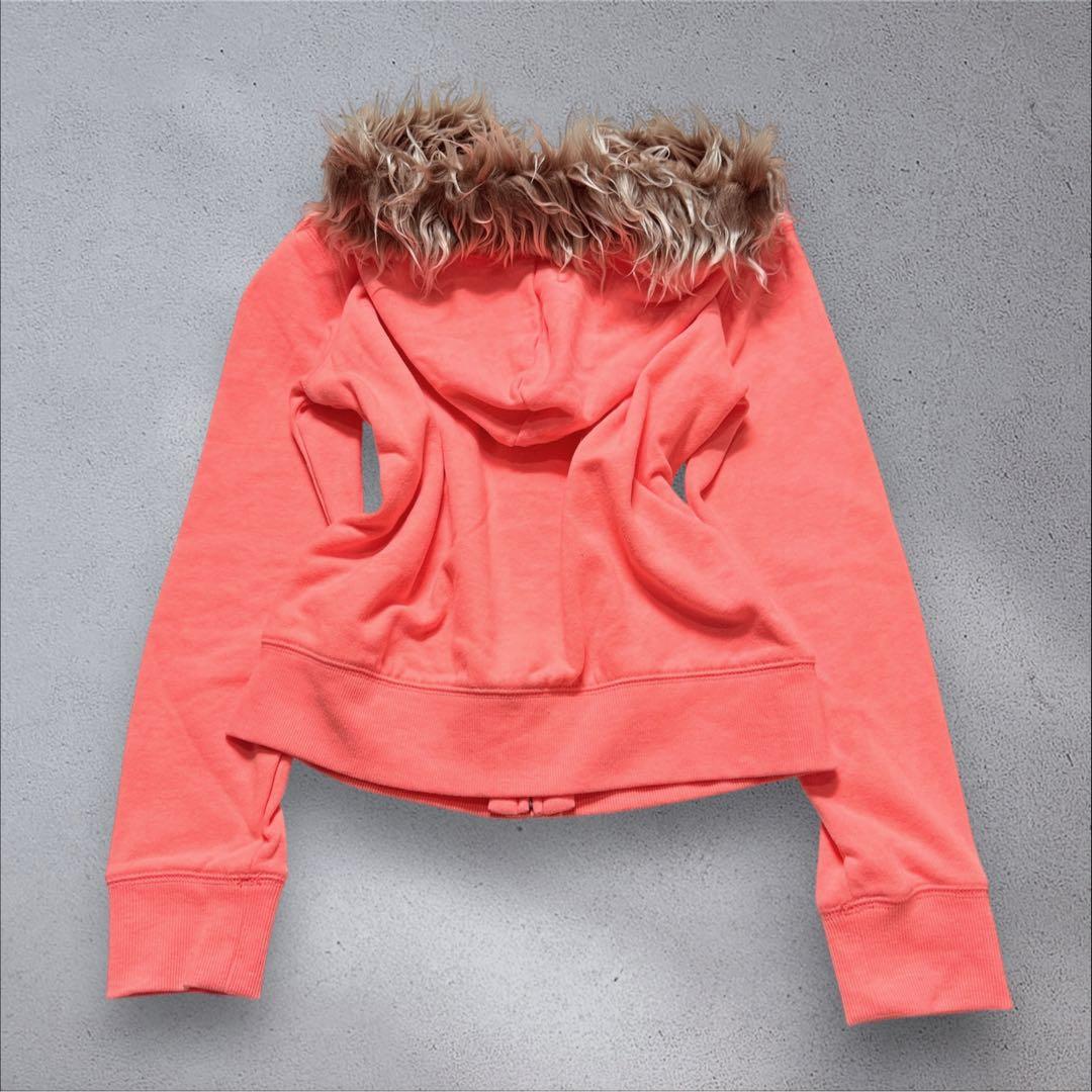 希少y2k 00s GAP ファージップパーカー hoodie平成 短丈 old