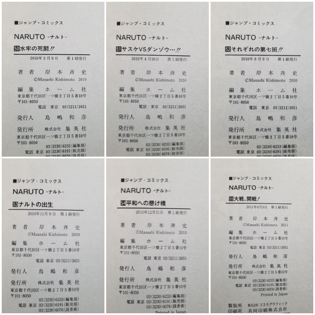 【⭐美品⭐】NARUTO/1~72巻+外伝/全巻/完結/初版率88%