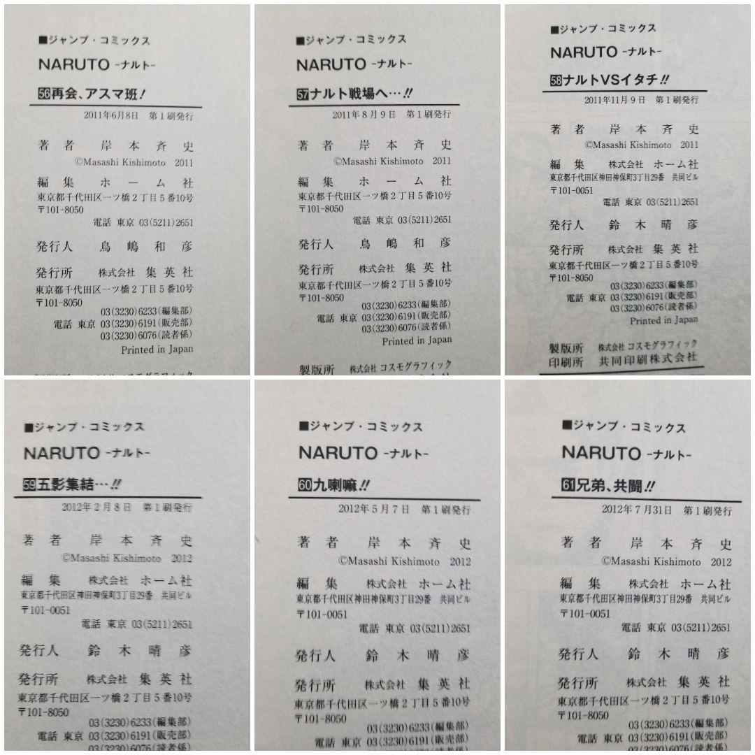 【⭐美品⭐】NARUTO/1~72巻+外伝/全巻/完結/初版率88%