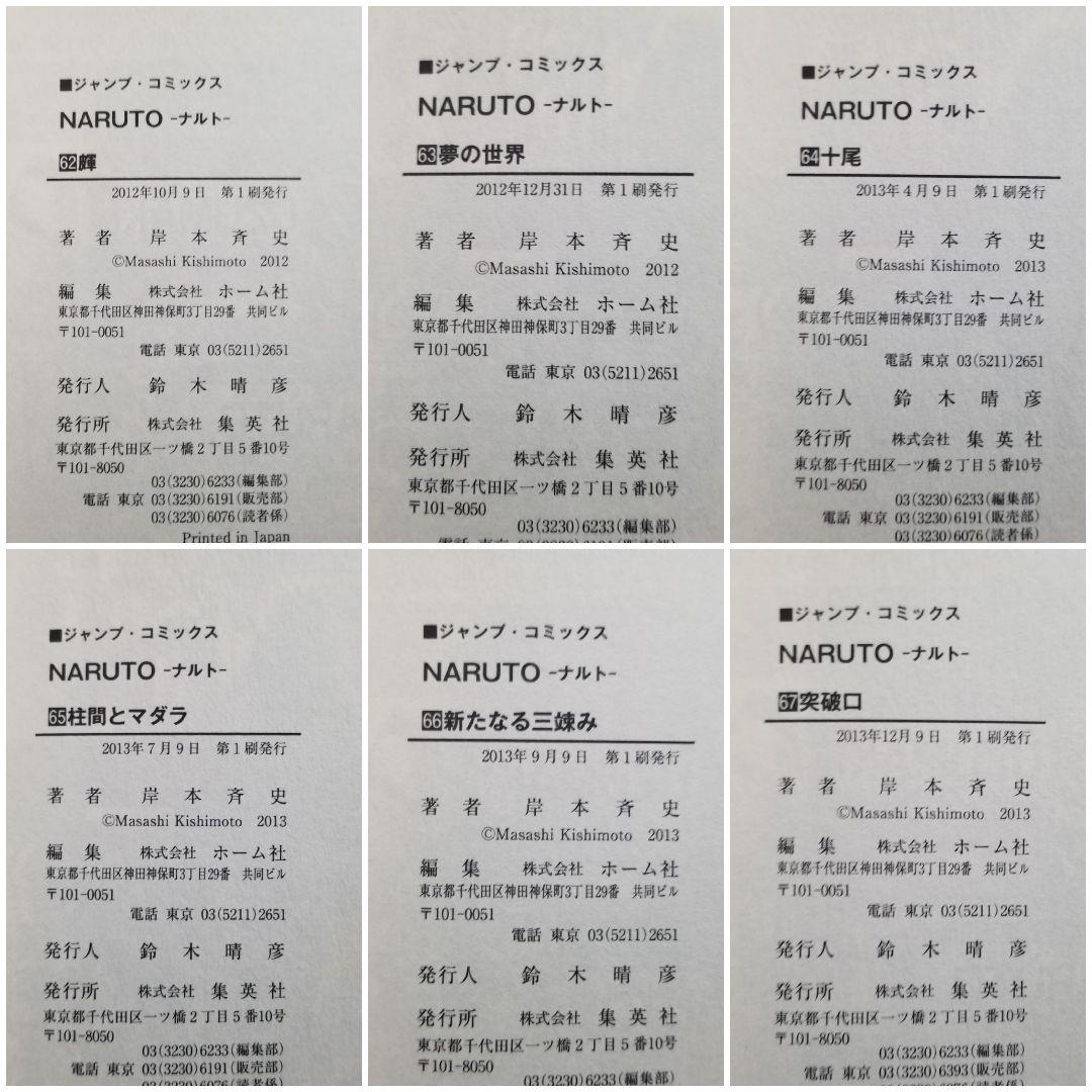 【⭐美品⭐】NARUTO/1~72巻+外伝/全巻/完結/初版率88%