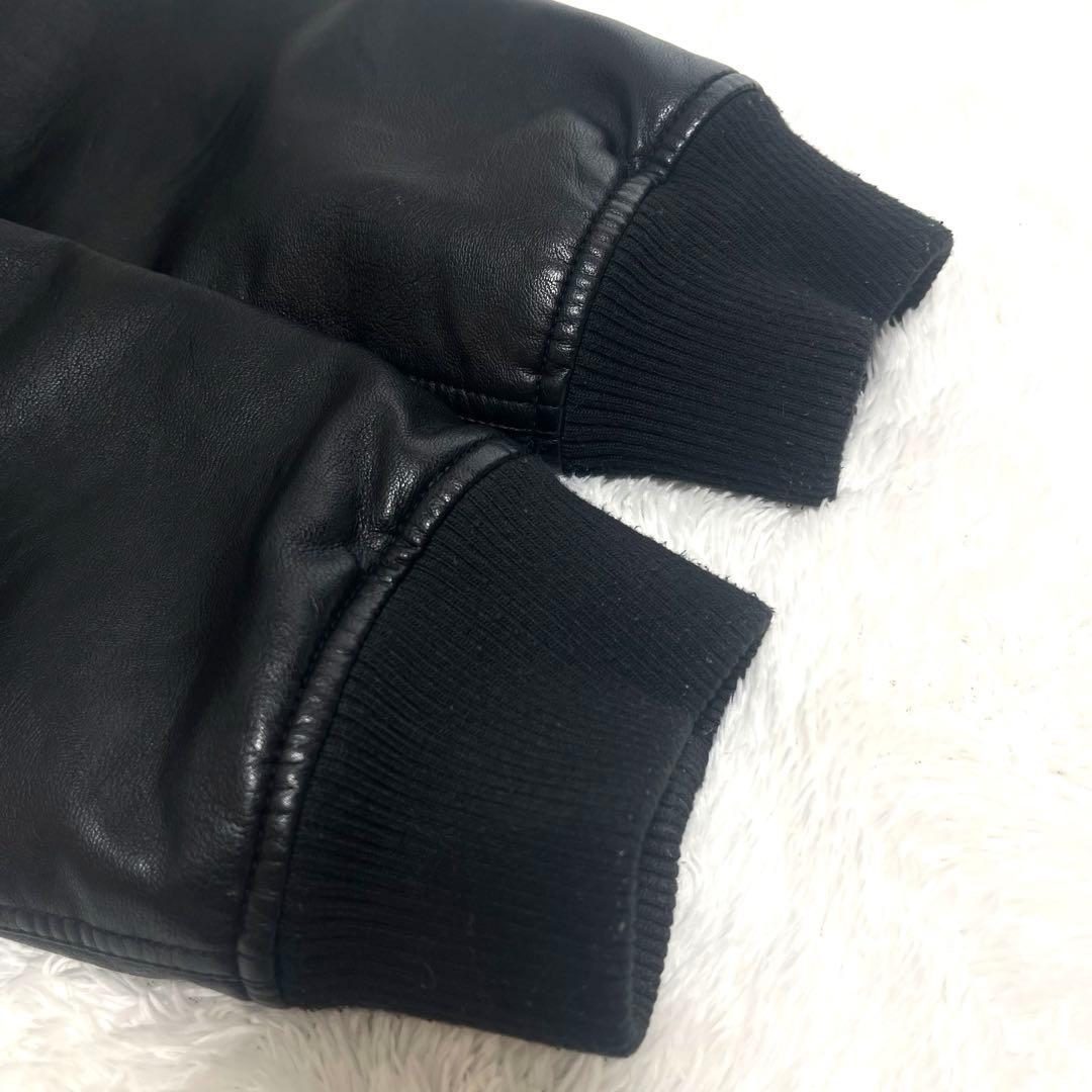 美品 Levi’s リーバイス レザージャケットフライトジャケット　MA-1 黒