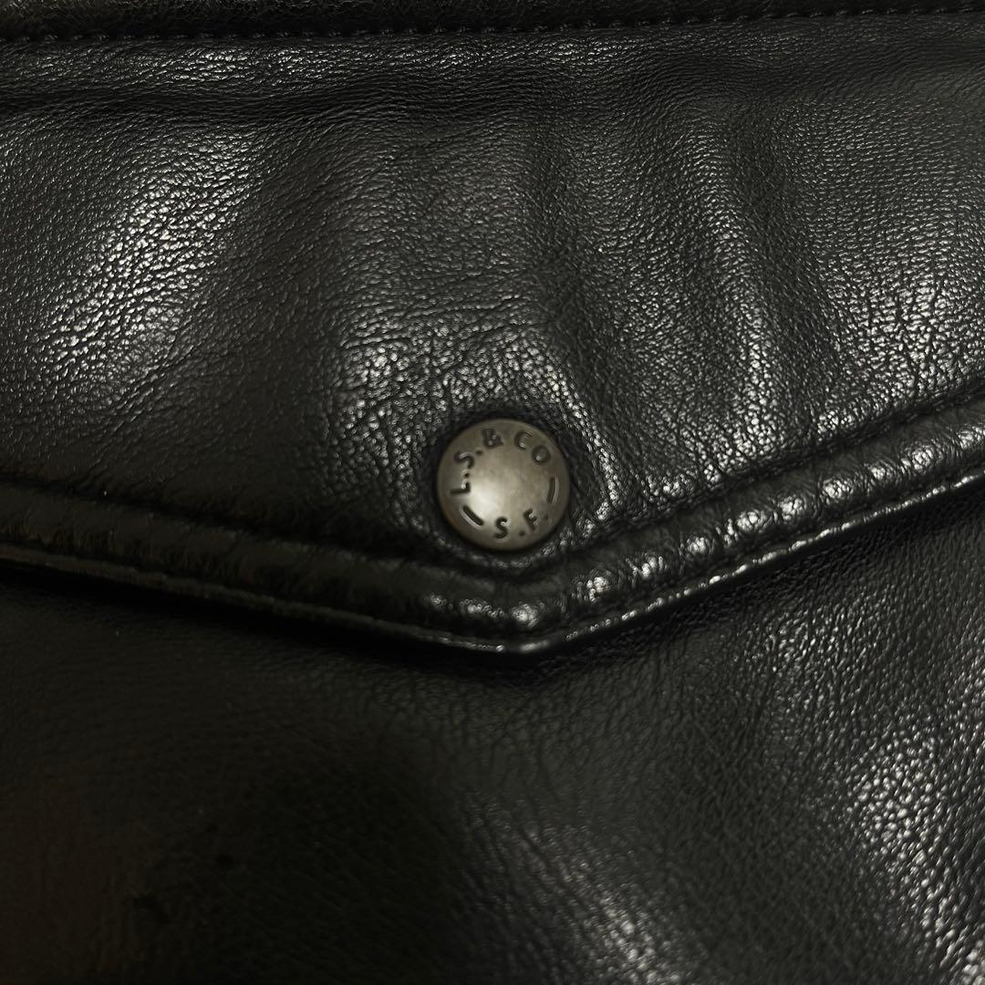 美品 Levi’s リーバイス レザージャケットフライトジャケット　MA-1 黒