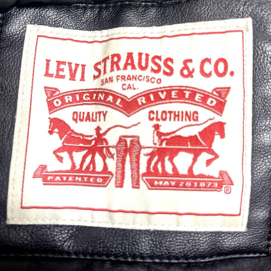 美品 Levi’s リーバイス レザージャケットフライトジャケット　MA-1 黒