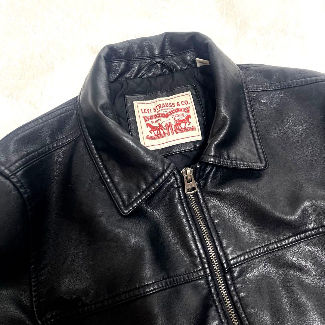 美品 Levi’s リーバイス レザージャケットフライトジャケット　MA-1 黒