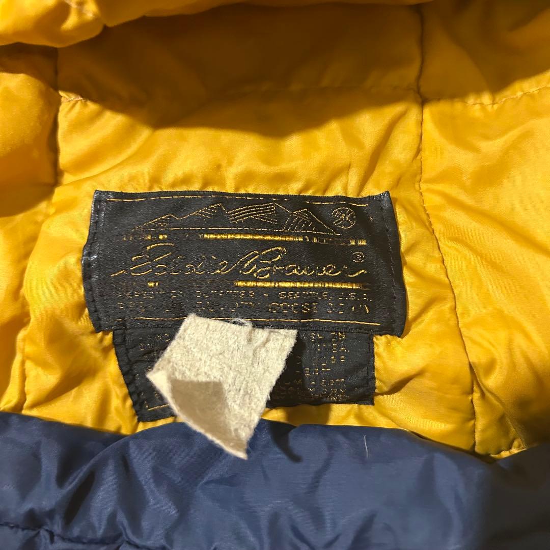 A*o様 Eddie Bauer 黒タグ プレミアムグースダウン　ネイビー　イエ