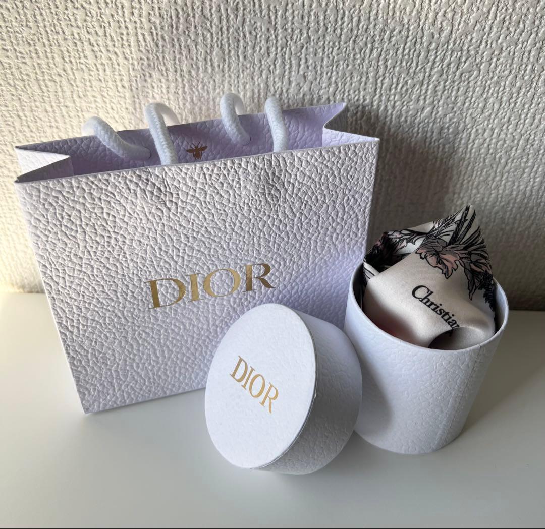 Christian Dior ディオール　ノベルティ90cm シルク スカーフ緑