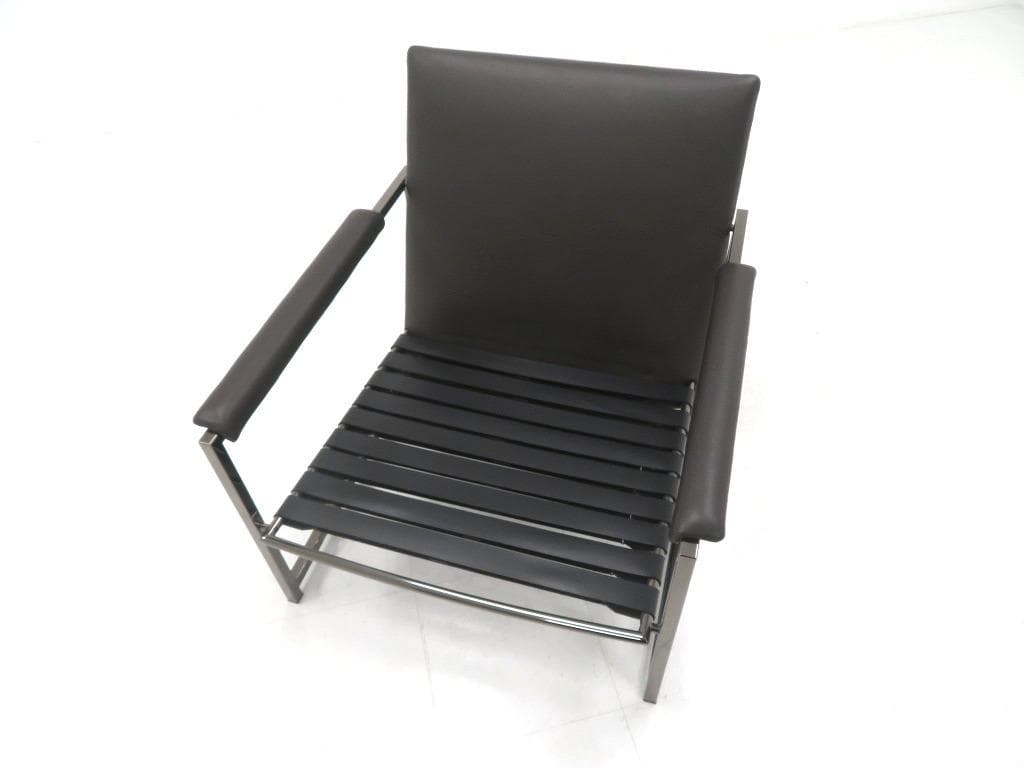 展示品　ミノッティ　総本革　レザー　ラウンジチェア　ソファ　モダン　高級