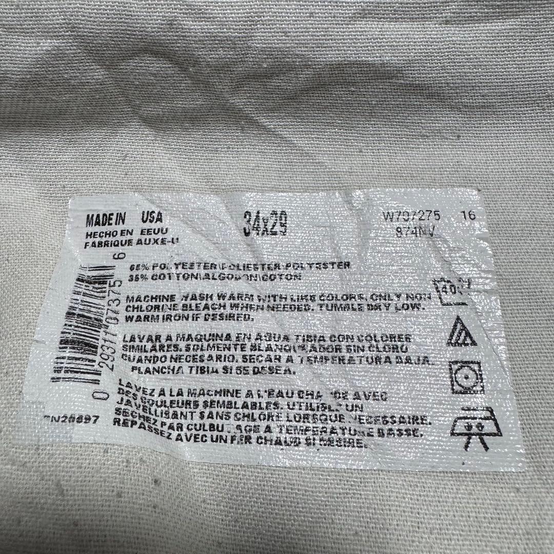 90s USA製 Dickies874 ネイビー チノパン ワークパンツ W34