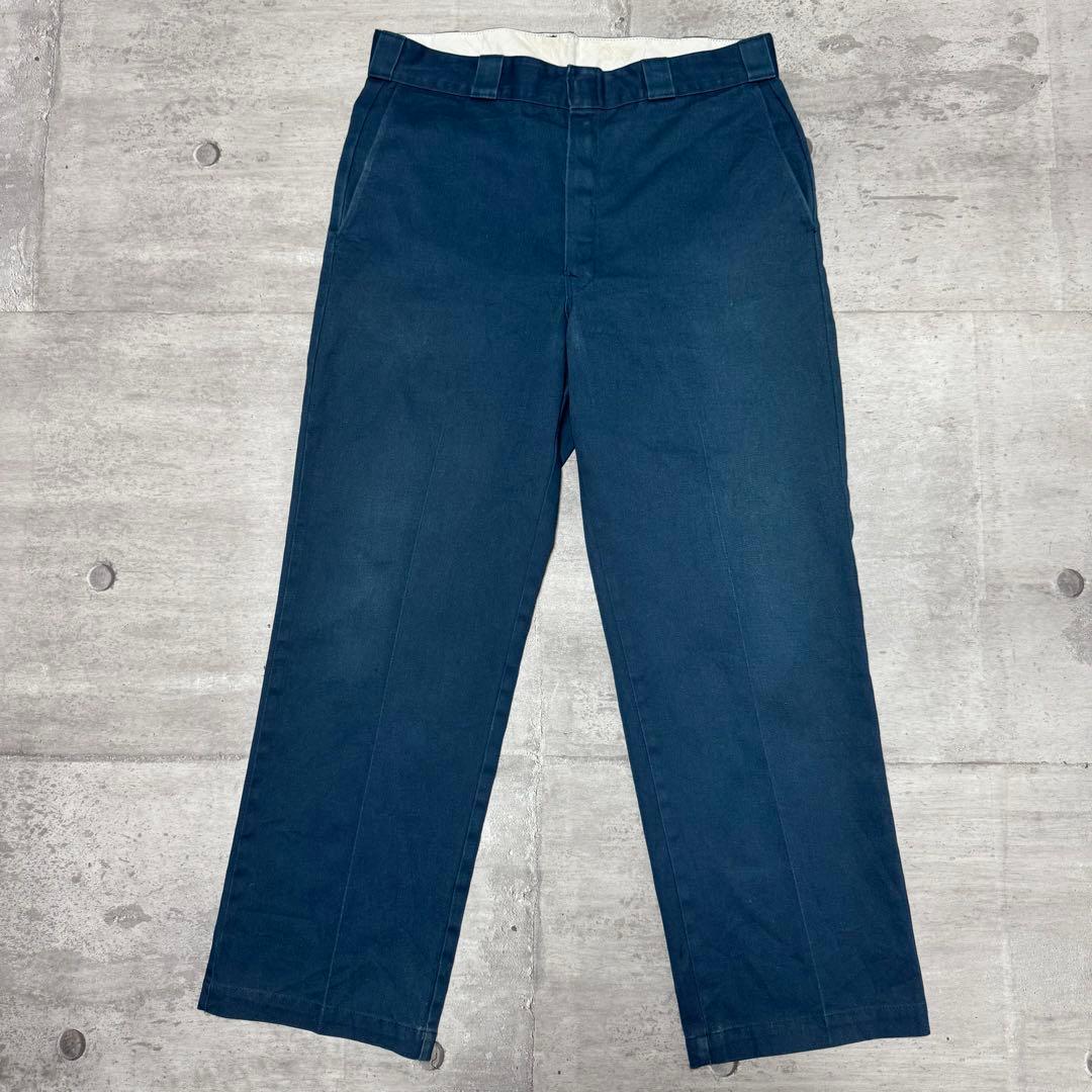 90s USA製 Dickies874 ネイビー チノパン ワークパンツ W34