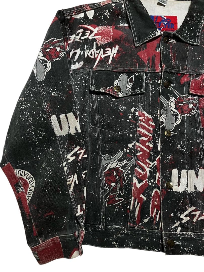 ユ*キ様 90s ProPlayer UNLV All Over NFL デニム