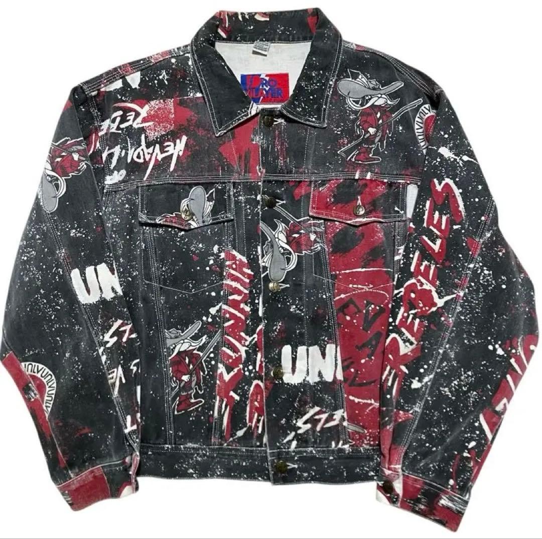 ユ*キ様 90s ProPlayer UNLV All Over NFL デニム