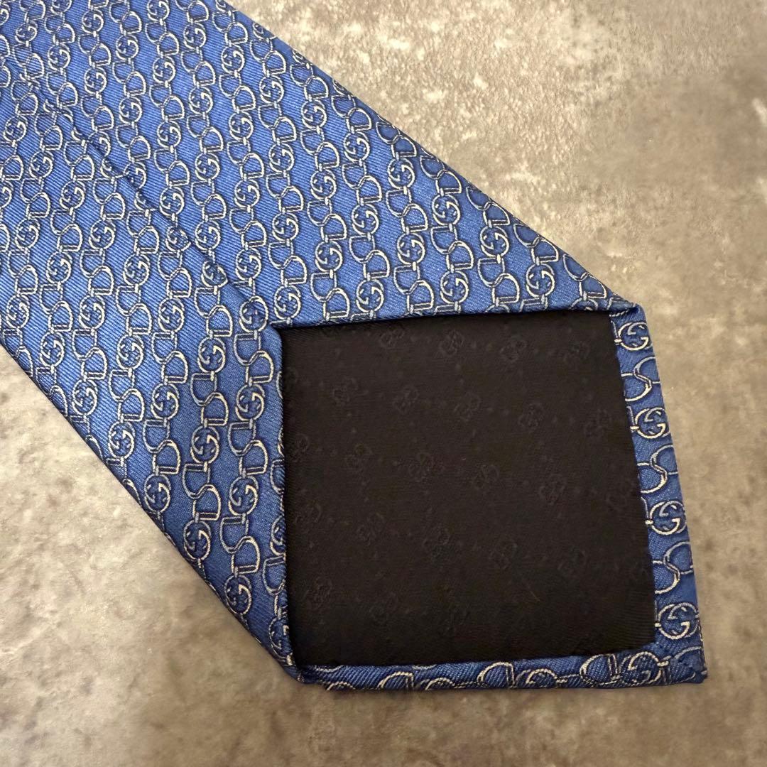 【✨極美品✨】GUCCI グッチ ネクタイ ストライプ柄 GG柄 ホースビット