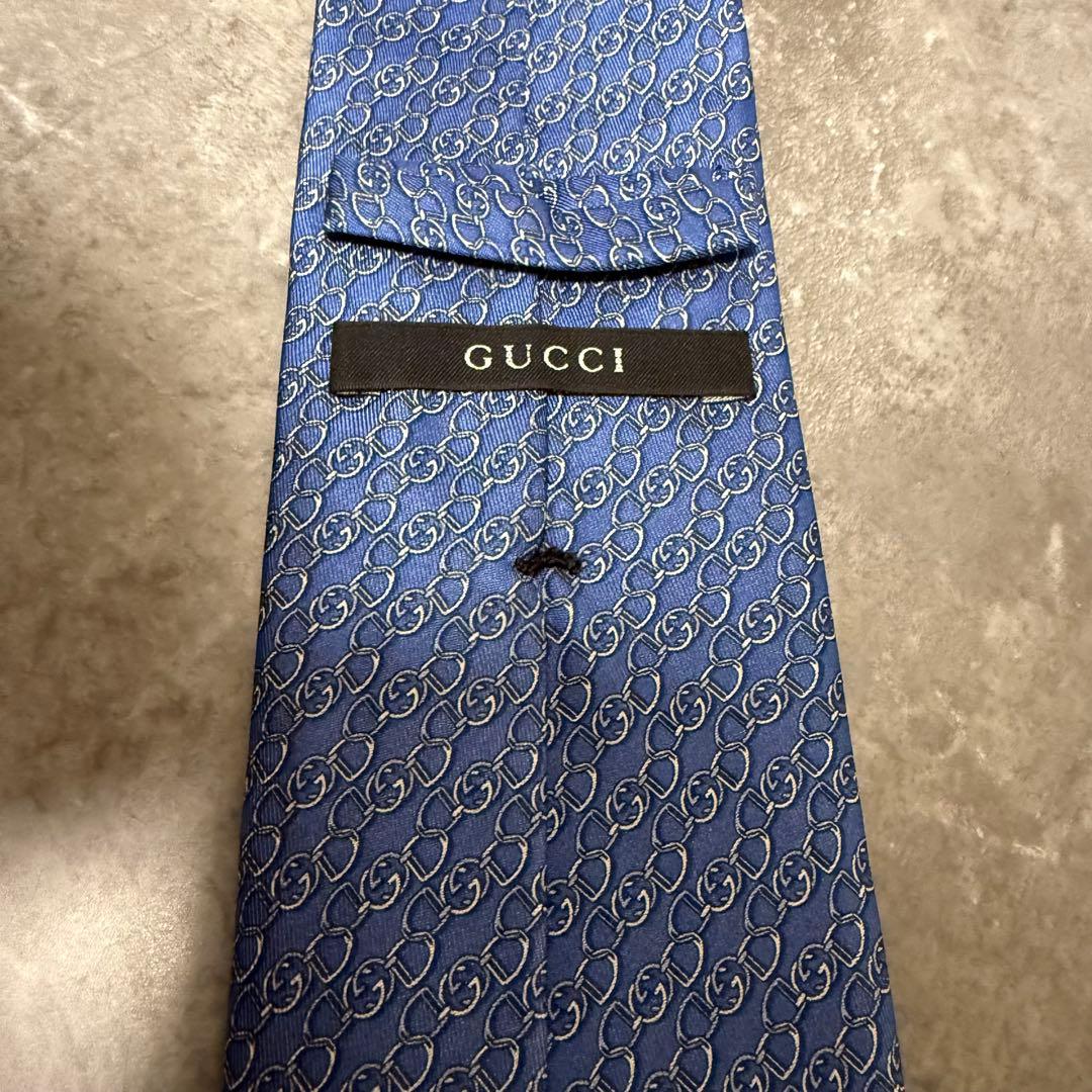 【✨極美品✨】GUCCI グッチ ネクタイ ストライプ柄 GG柄 ホースビット