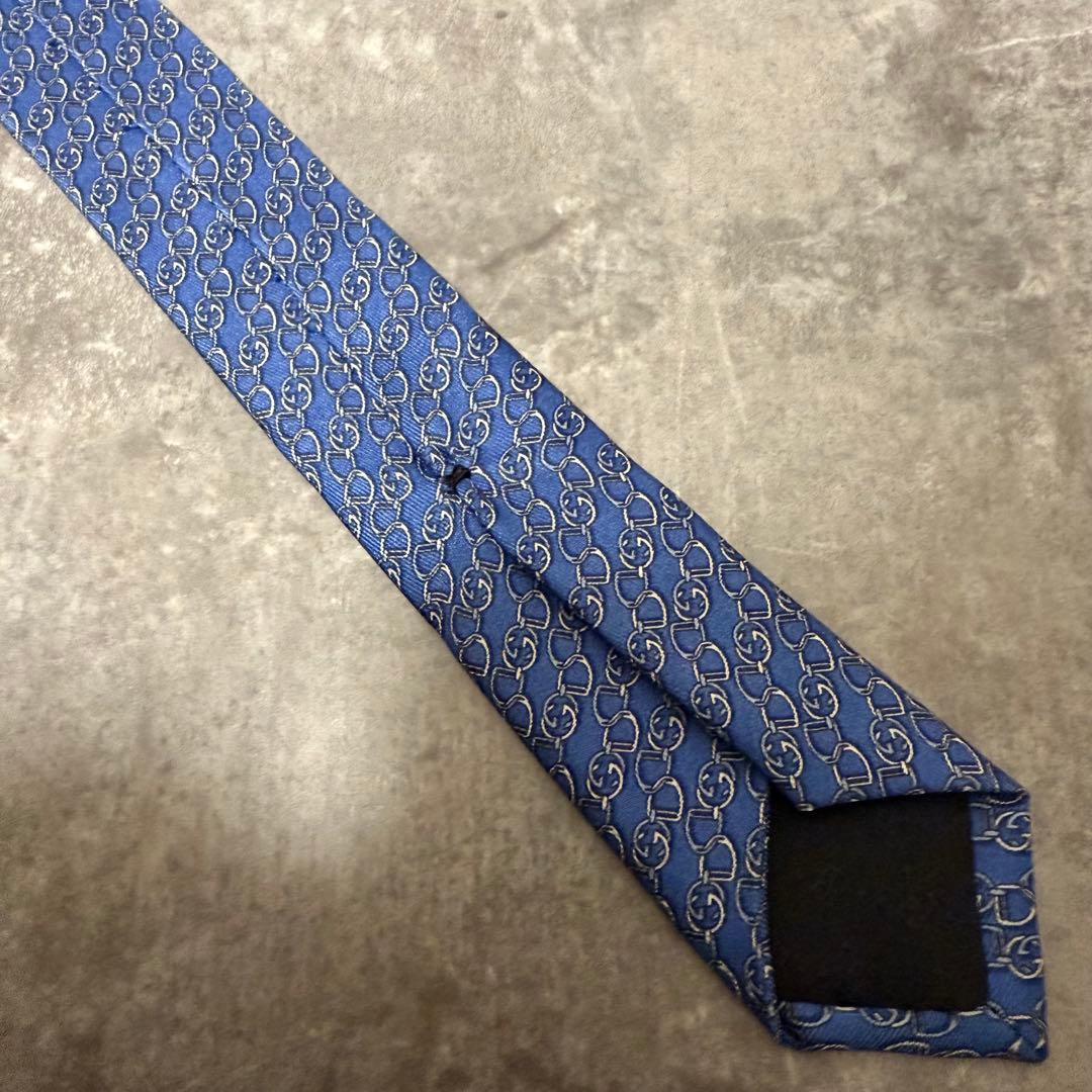 【✨極美品✨】GUCCI グッチ ネクタイ ストライプ柄 GG柄 ホースビット