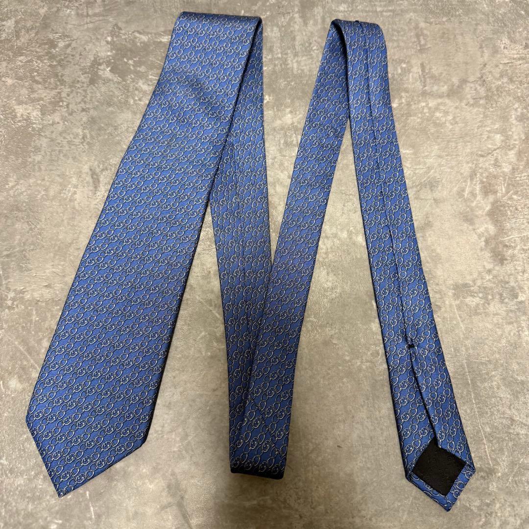 【✨極美品✨】GUCCI グッチ ネクタイ ストライプ柄 GG柄 ホースビット