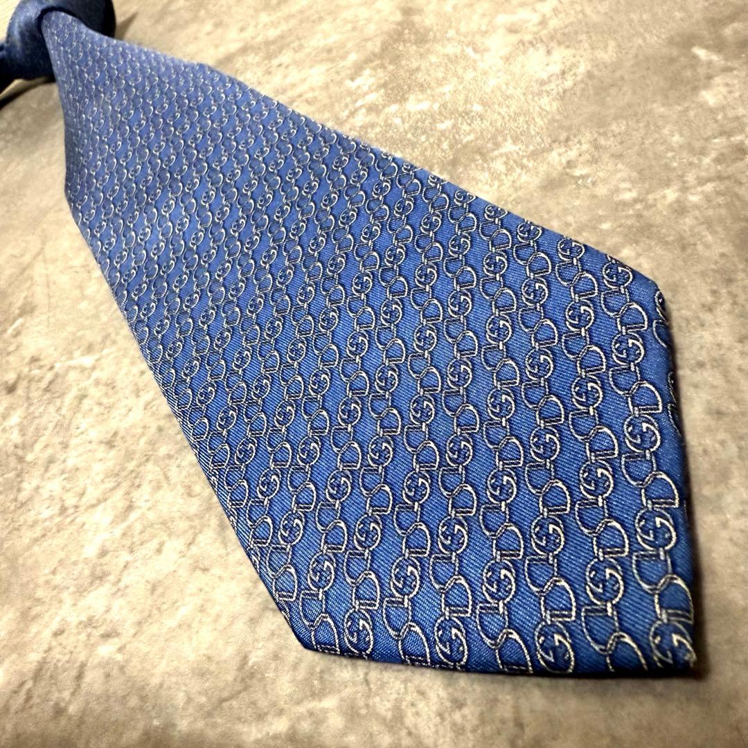 【✨極美品✨】GUCCI グッチ ネクタイ ストライプ柄 GG柄 ホースビット