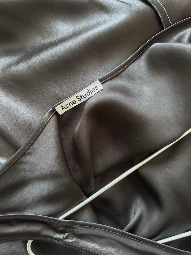 Acne Studios ブラック キャミワンピース ロング