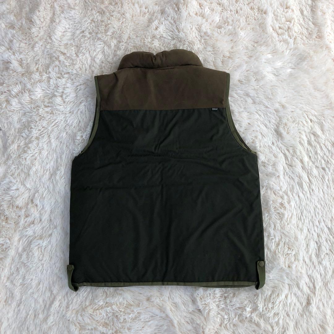 STUSSY×FUTURA中綿リバーシブルベストカーキブラックステューシー
