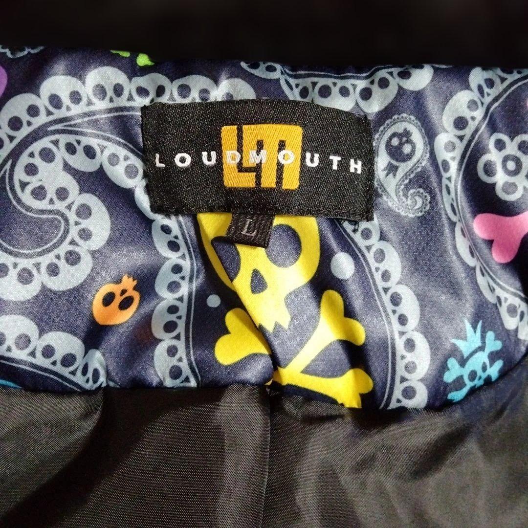 LoudMouth カラフルスカル柄 ノースリーブワンピース腰上 ギャザー付き