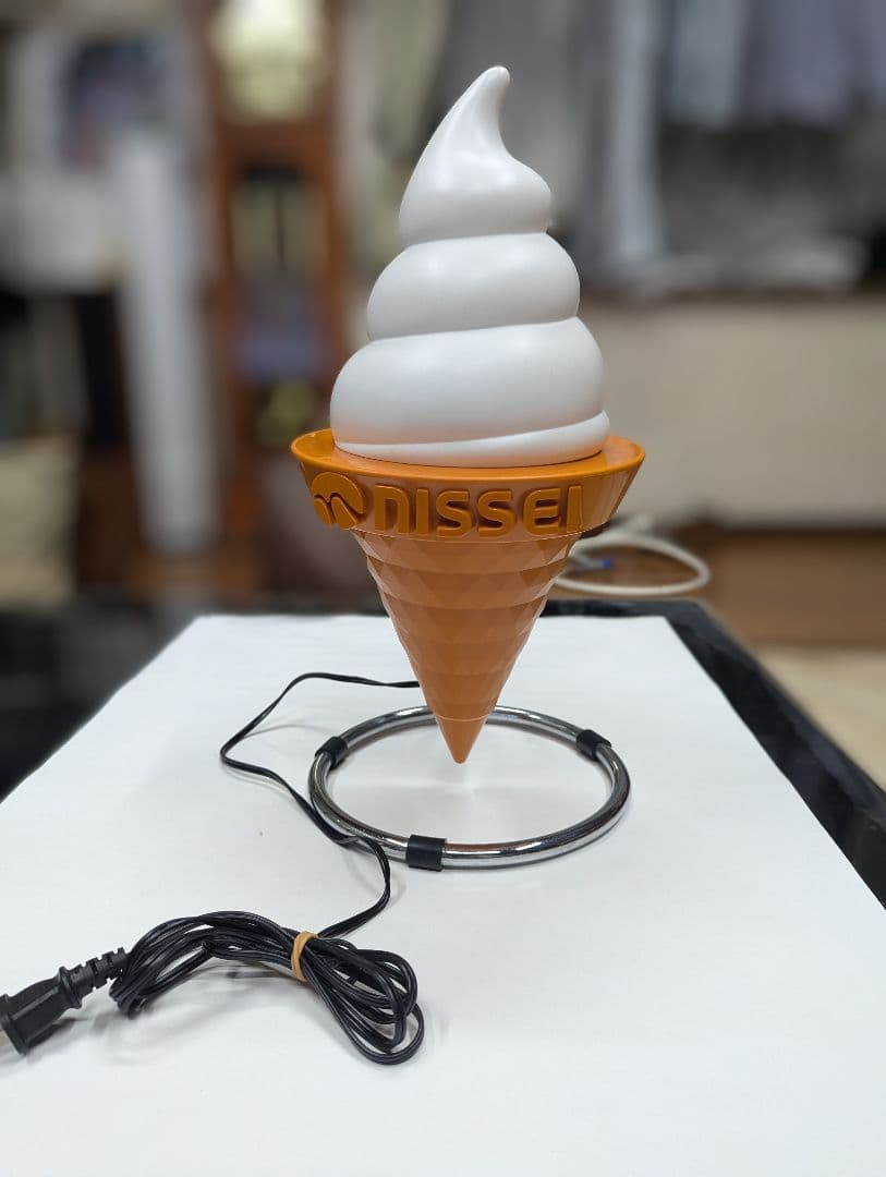 ニッセイ　NISSEI ソフトクリーム型ランプ（LED電球交換済み）