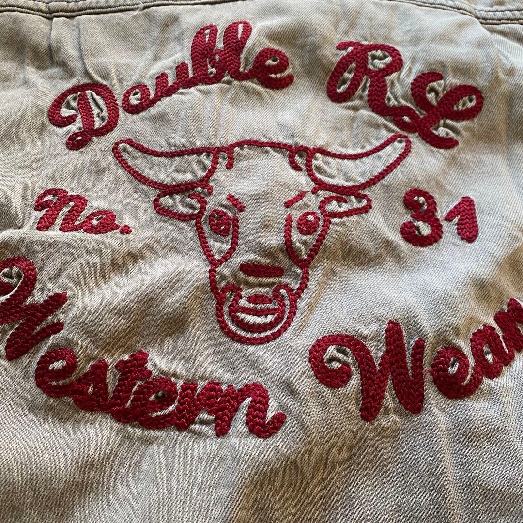 レア RRL ダブルアールエル デニムジャケット Gジャン 刺繍