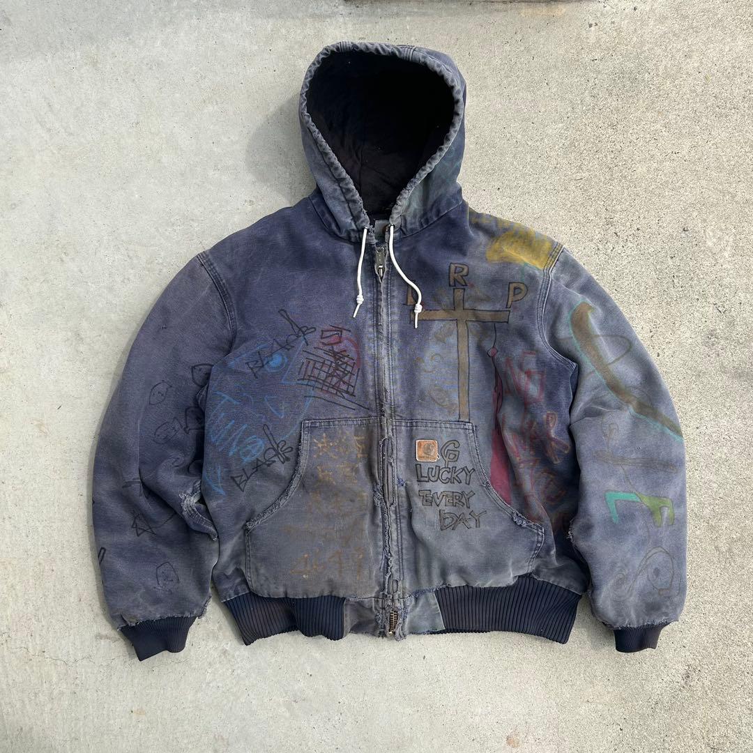 専用 00s Carhartt アクティブジャケット ダック ボロ ペイント
