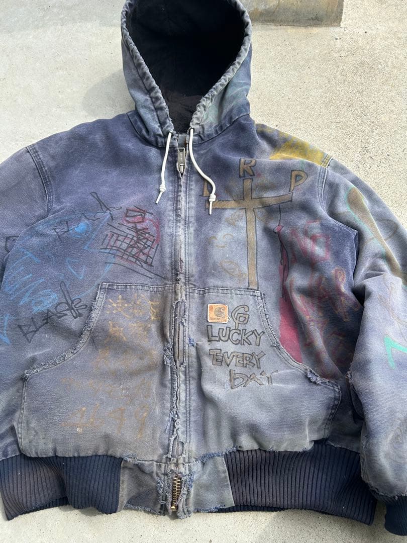 専用 00s Carhartt アクティブジャケット ダック ボロ ペイント