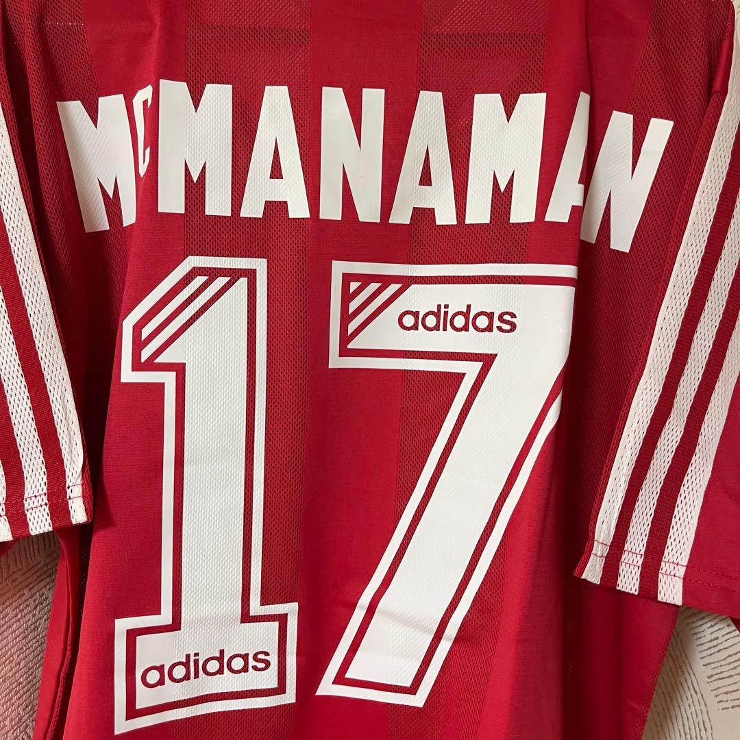 リバプール1995/96マクナマナンホームサッカーユニフォームadidas