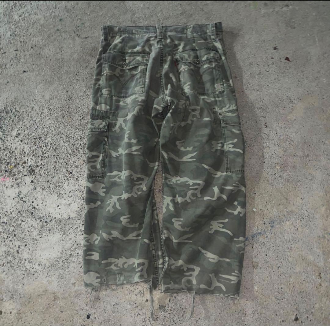 00's archive LEVI'S loose camo カモ ボロ　パンツ