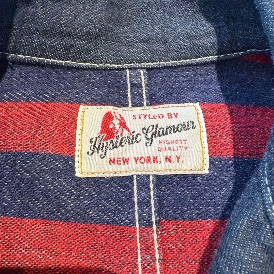 HYSTERIC GLAMOUR デニムジャケット 裏ボーダー 日本製 M