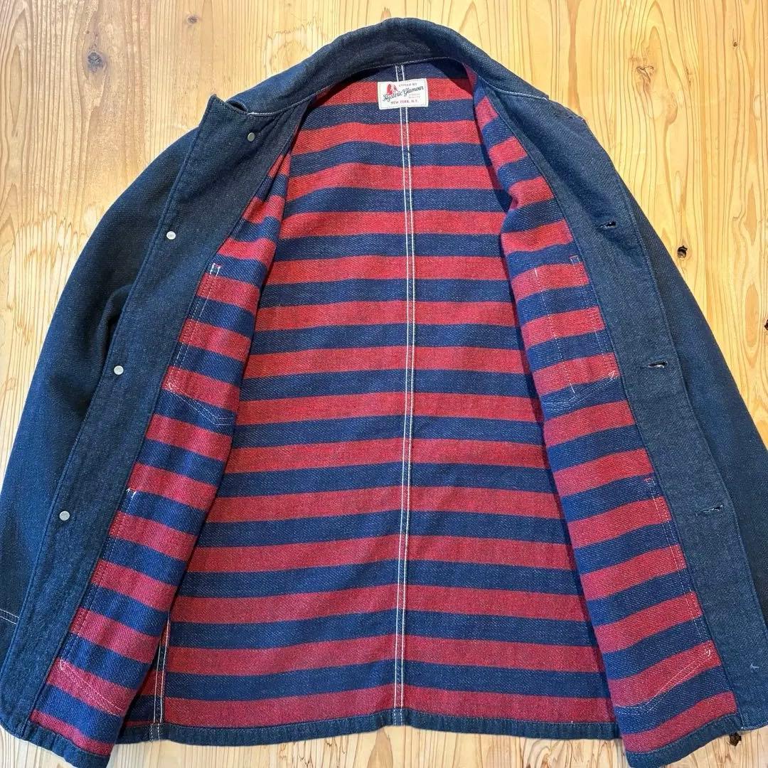 HYSTERIC GLAMOUR デニムジャケット 裏ボーダー 日本製 M