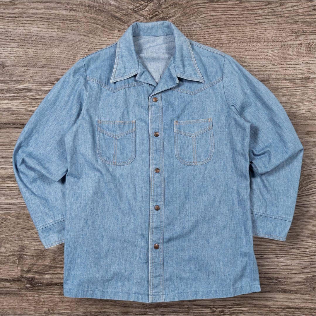 ✸70's✸sears✸デニムシャツ✸シャツジャケット✸スナップボタン✸