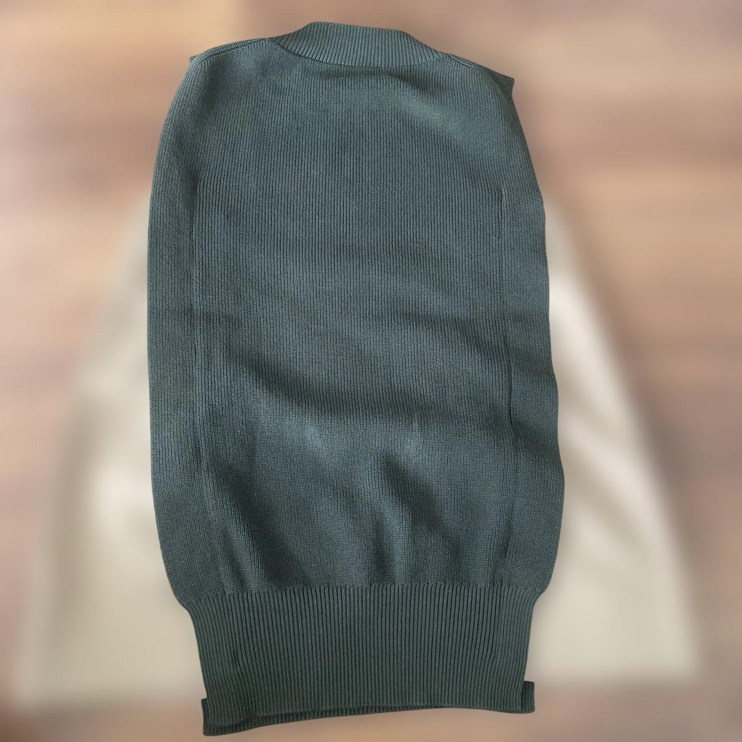 sacai ダークグリーン ニットベスト ボタン付き