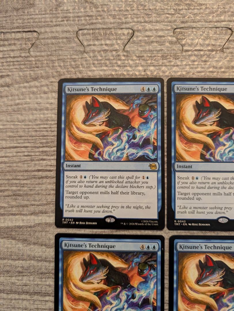 Mtg　キツネの奥義/Kitsune's Technique　４枚　初期傷あり