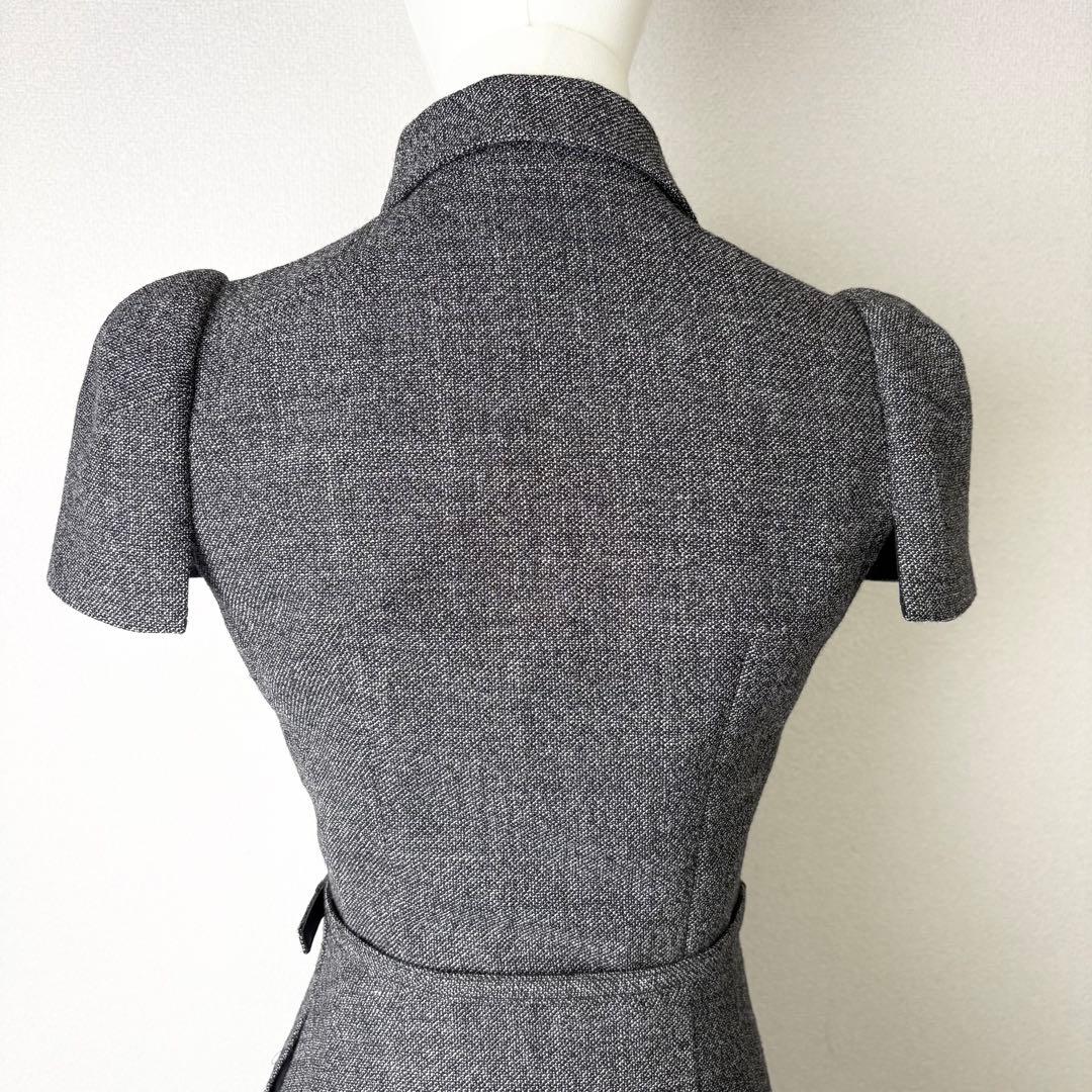 ChristianDior 2024 ツイードロングワンピース ベルト Aライン