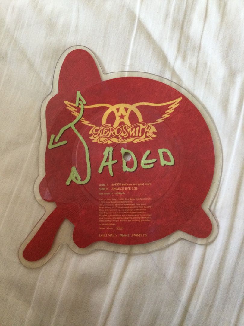 エアロスミス　Aerosmith jaded レコード　7インチ　レア