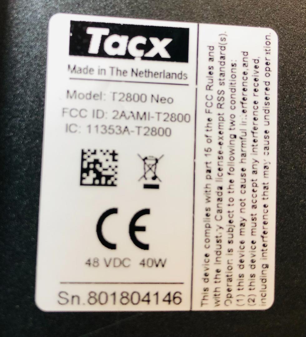 Tacx NEO smart T2800 トレーナー スプロケット付