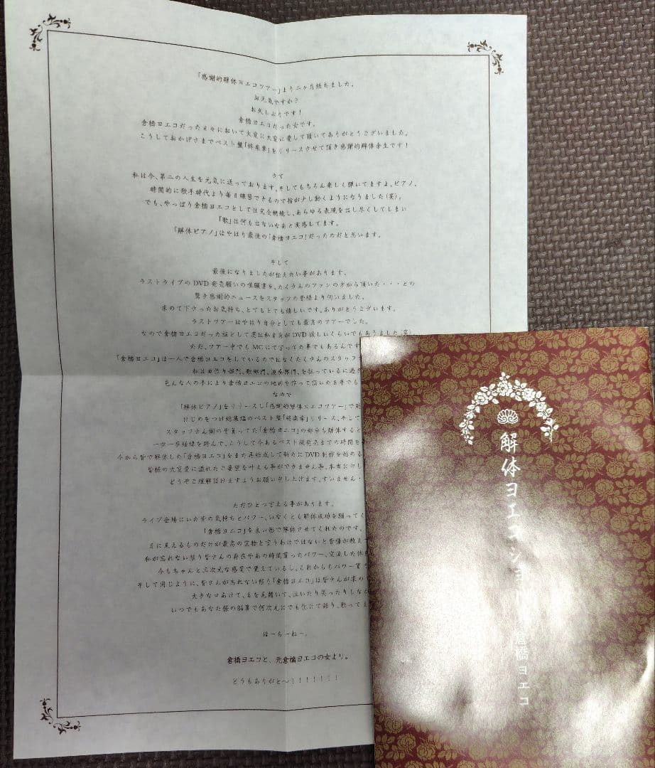 倉橋ヨエコ/解体ヨエコショー DVD 2枚組