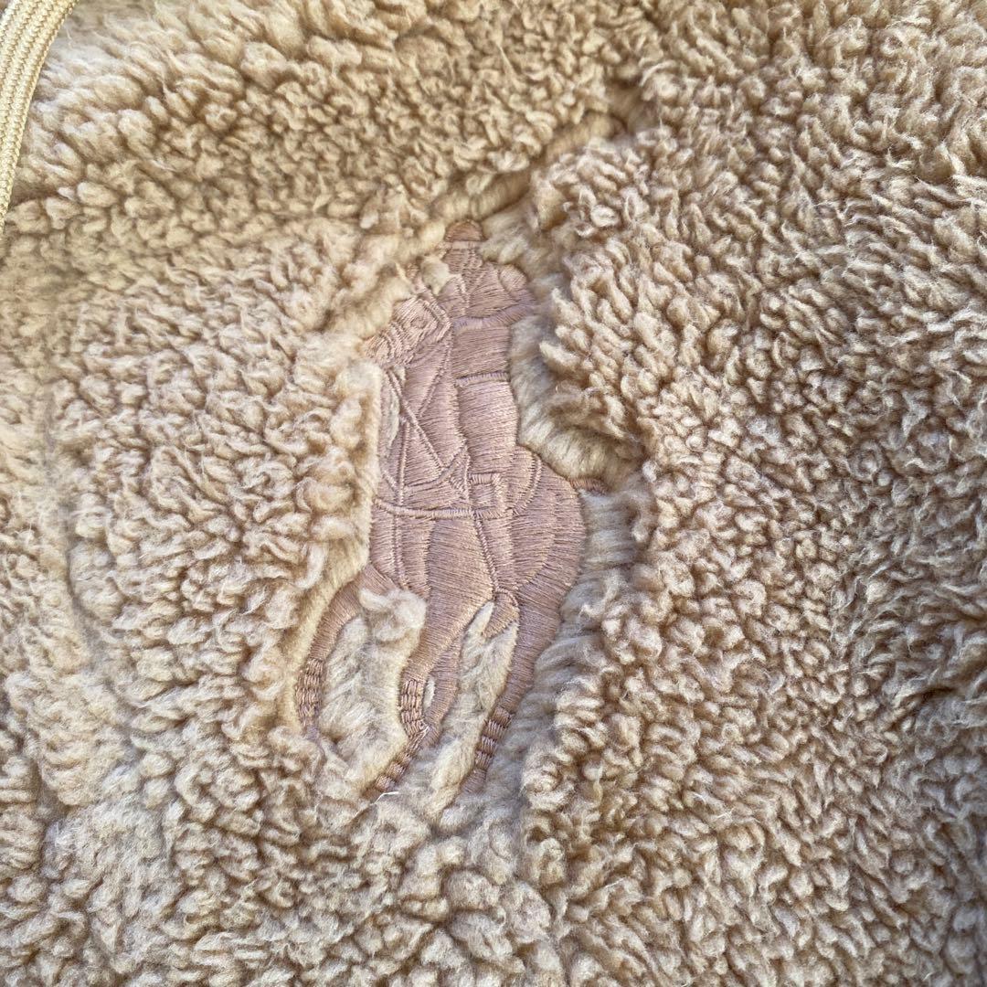 極美品 POLO Ralph Lauren 現行 ビッグポニー刺繍 ボア