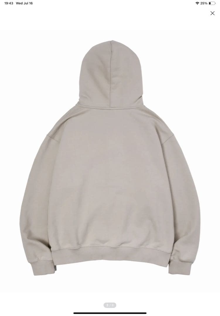MUSINSA PHIYPS スタッズアプリケーションパーカー グレージュ