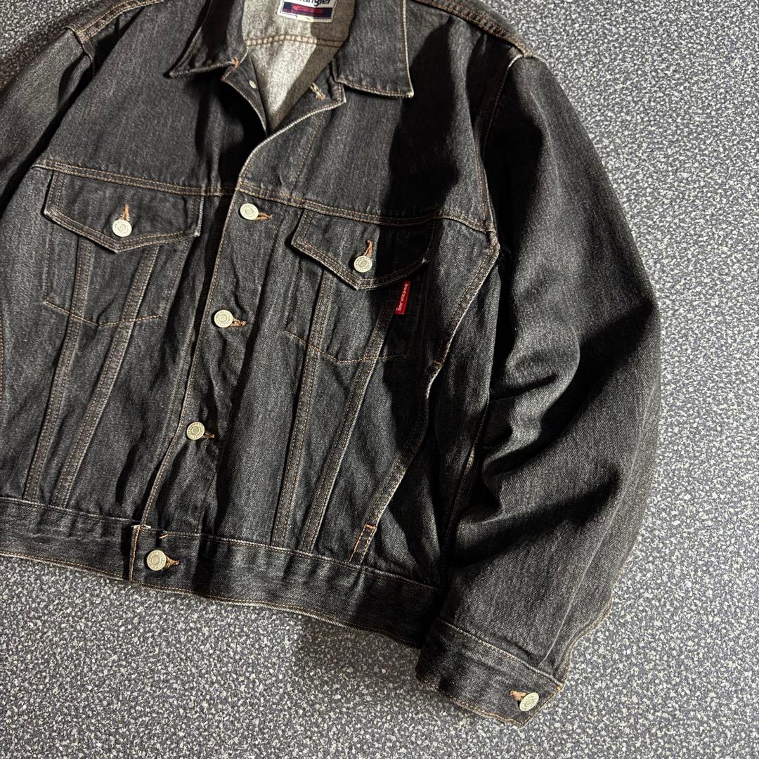 ジャケット・アウター 90s wrangler black denim trucker jacket