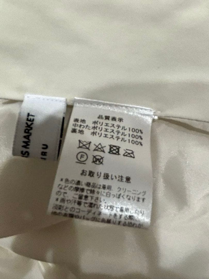 fashiru puffer vest パファーベスト　アイボリー　ホワイト